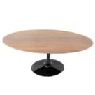 Mesa De Jantar Saarinen Oval 244x137 cm Madeira Base Preta