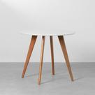 Mesa de Jantar Square Redonda Branco - 88cm