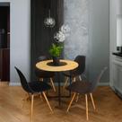 Mesa De Jantar Tampo de Madeira Maçiça E Ferro Metalon com Design Industrial Cozinha Apartamento Casa Churrasqueira