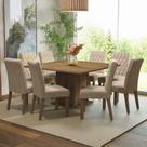 Mesa de Jantar Tampo Madeira 8 Cadeiras Rustic-imperial