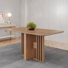Mesa de Jantar Tampo Vidro 160cm 6 Lugares Canto Curvo Leo H02 - D Rossi