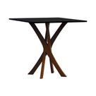 Mesa De Jantar Tiê Tampo Quadrado 80x80 Amêndoa-preto