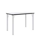 Mesa de Jantar Tubular Retangular 900 Roma Preto/Branco