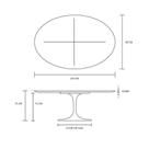 Mesa de Jantar Tulipa Saarinen Oval 120x80 cm Laca Branca