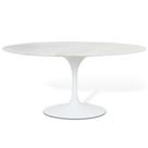 Mesa De Jantar Tulipa Saarinen Oval 120x80 cm Mármore Branco Extra