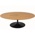 Mesa de Jantar Tulipa Saarinen Oval 160x90 cm Madeira Base Preta