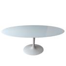 Mesa de Jantar Tulipa Saarinen Oval 180x100 cm Laqueada + Vidro