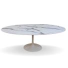 Mesa de Jantar Tulipa Saarinen Oval 198x122cm Efeito Marmorizado