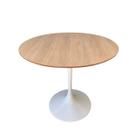 Mesa de Jantar Tulipa Saarinen Redonda 100 cm Tampo Jade Mesa de Jantar Tulipa Saarinen Redonda 100 cm Tampo Jade