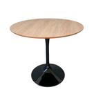 Mesa De Jantar Tulipa Saarinen Redonda 100cm Tampo Jade Cor Preto Mesa De Jantar Tulipa Saarinen Redonda 100cm Tampo Jade Cor Preto