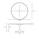Mesa de Jantar Tulipa Saarinen Redonda 130 cm - Imbuia