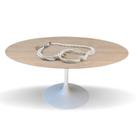 Mesa De Jantar Tulipa Saarinen Redonda 160cm Tampo Cor Jade