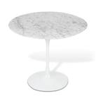 Mesa De Jantar Tulipa Saarinen Redonda 80 cm Mármore Carrara