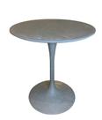 Mesa de Jantar Tulipa Saarinen Redonda 90 cm em Cimento Queimado