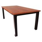 Mesa de Jantar Turmalina 2,00x1,00m Tampo Retangular de Madeira com Pés de Alumínio Mesa de Jantar Turmalina 2,00x1,00m Tampo Retangular de Madeira com Pés de Alumínio
