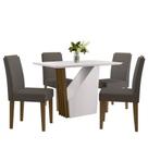 Mesa de Jantar Veneza 120x80 com 4 Cadeiras Amanda - New Ceval