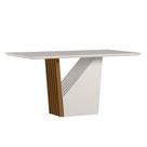 Mesa de Jantar Veneza 160x90 Tampo em MDF com Vidro - New Ceval Mesa de Jantar Veneza 160x90 Tampo em MDF com Vidro - New Ceval