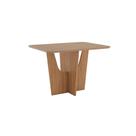 Mesa de Jantar Vértice 04 Lugares Canto Arredondado com Vidro SC156 Nature - Henn Mesa de Jantar Vértice 04 Lugares Canto Arredondado com Vidro SC156 Nature - Henn