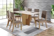 Mesa de Jantar Vertice 160 6 Cad. Milla Amendoa - Henn