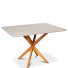 Mesa De Jantar Yara Retangular Tampo Laqueado Com Vidro 140x90 TAMPO:OFF WHITE Mesa De Jantar Yara Retangular Tampo Laqueado Com Vidro 140x90 TAMPO:OFF WHITE