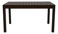 Mesa De Jardim Aluminio Marrom Extensivel 75x90x135/270cm