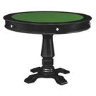 Mesa de Jogos Carteado 4 Lugares Victoria Redonda Tampo Reversível com Gavetas e Porta Copos Preto Fosco G36 - Gran Belo Mesa de Jogos Carteado 4 Lugares Victoria Redonda Tampo Reversível com Gavetas e Porta Copos Preto Fosco G36 - Gran Belo