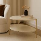 Mesa de Lateral Sofa Organica Tampo MDF Estrutura no Aço