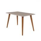 Mesa de Madeira Adele 130 Cm com Vidro Madeira/Off White - Cimol