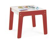 Mesa de madeira infantil vermelha
