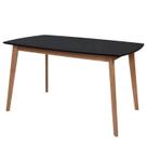 Mesa de Madeira Maciça e MDF L120 X P 90 X Alt 77 Linea Preto/Marrom