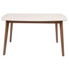 Mesa de Madeira Maciça e MDF L135 X P 90 X Alt 77 Linea Cinza/Marrom/Offwhite