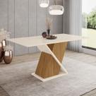 Mesa de Madeira Solus Nature/Off White - Henn