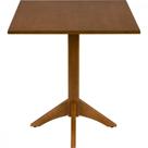 Mesa de Madeira Tramontina London Coluna Central Quadrada em Tauarí Amêndoa 4 Lugares 70 cm