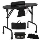 Mesa de manicure AGESISI portátil com carregador e coletor de poeira