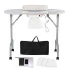 Mesa de manicure AGESISI portátil dobrável com coletor de pó