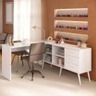 Mesa de Manicure Profissional em L com 3 Gavetas Jady Multimóveis MP6041
