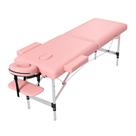 Mesa de Massagem Homedraft Dobrável Rosa para Spa