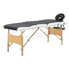Mesa de massagem vidaXL dobrável de 4 zonas em madeira sintética