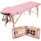 Mesa de massagem Yaheetech Cama de spa portátil dobrável rosa