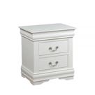 Mesa de noche Ergode Louis Philippe Blanca con 2 cajones