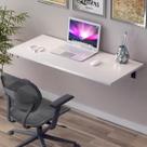 Mesa De Parede Dobrável Suspensa Com Suporte 90x38 Branco Mesa De Parede Dobrável Suspensa Com Suporte 90x38 Branco