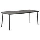 Mesa de pátio ao ar livre VidaXL Dark Grey Steel 180x83x72 cm
