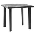 Mesa de pátio ao ar livre vidaXL em plástico antracite leve