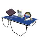 MESA DE PING PONG COM RODÍZIO MDF 15mm KLOPF 1009 + KIT 5055 + 6 Bolinhas + Capa Slim