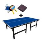 MESA DE PING PONG MDP 18mm 1002 KLOPF + KIT Suporte, Rede, Bolinhas 5031 + Capa Para Mesa Aberta/Montada 7001