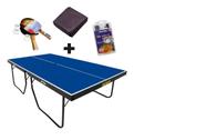 MESA DE PING PONG OFICIAL MDF 25mm KLOPF 1090 + KIT Raquetes e Bolinhas Klopf 5055 + Rede Klopf 5034 + Capa para Mesa Ab