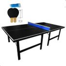 Mesa de Ping Pong Tênis de Mesa MDF 18mm Com Kit Rede e Raquete