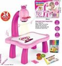 Mesa de Pintura de Desenho de Projetor de Led Infantil (Rosa)