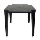 Mesa de Plástico Quadrada 70cm Empilhável Preta Monobloco