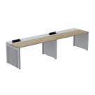 Mesa de Plataforma Simples para 2 Pessoas Corporativa 110x792/2P PSCPP110/792/2P Marrom/Noce Marromle/Cinza Mesa de Plataforma Simples para 2 Pessoas Corporativa 110x792/2P PSCPP110/792/2P Marrom/Noce Marromle/Cinza